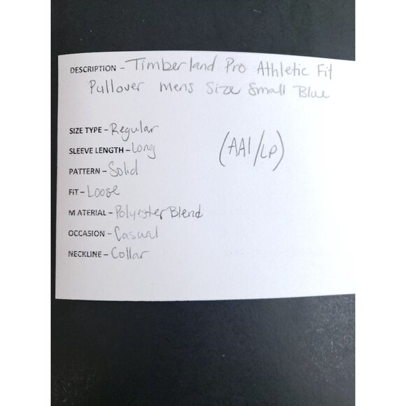 Timberland Pro Athletic Fit Pullover Men's Size Small Blue - Picture 10 of 10